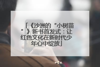 《沙洲的“小树苗”》新书首发式：让红色文化在新时代少年心中绽放