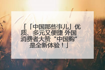 「中国那些事儿」优质、多元又便捷 外国消费者大赞“中国购”是全新体验！