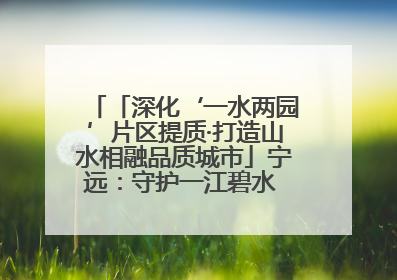 「深化‘一水两园’片区提质·打造山水相融品质城市」宁远：守护一江碧水 共享幸福河湖