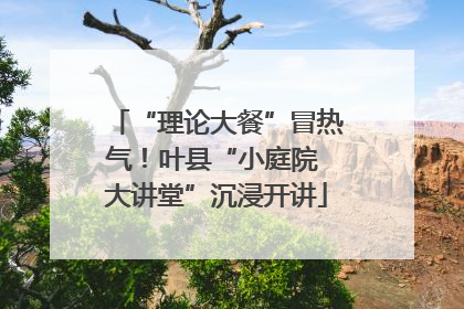 “理论大餐”冒热气！叶县“小庭院 大讲堂”沉浸开讲