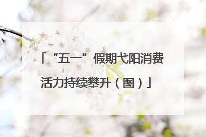 “五一”假期弋阳消费活力持续攀升（图）