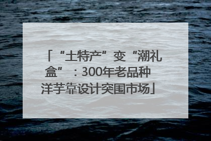 “土特产”变“潮礼盒”：300年老品种洋芋靠设计突围市场