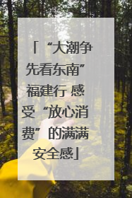 “大潮争先看东南”福建行 感受“放心消费”的满满安全感