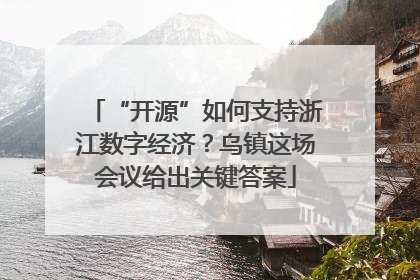 “开源”如何支持浙江数字经济？乌镇这场会议给出关键答案