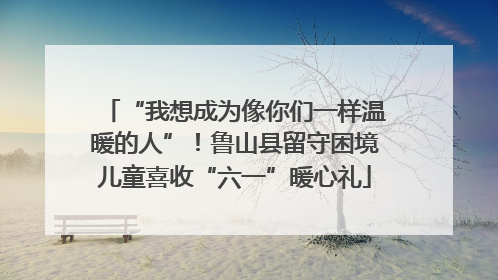 “我想成为像你们一样温暖的人”！鲁山县留守困境儿童喜收“六一”暖心礼