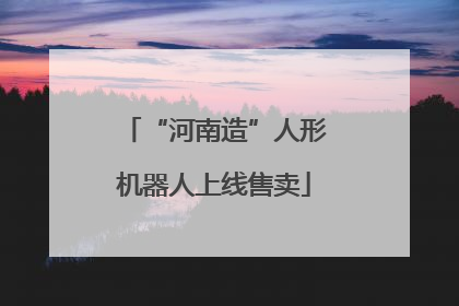 “河南造”人形机器人上线售卖