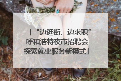 “边逛街、边求职” 呼和浩特夜市招聘会探索就业服务新模式