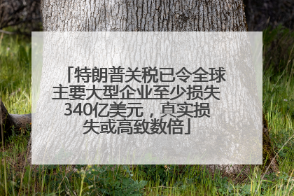 特朗普关税已令全球主要大型企业至少损失340亿美元，真实损失或高致数倍