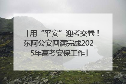 用“平安”迎考交卷！东阿公安圆满完成2025年高考安保工作