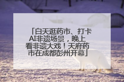 白天逛药市、打卡AI非遗场景，晚上看非遗大戏！天府药市在成都彭州开幕