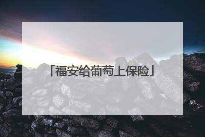 福安给葡萄上保险