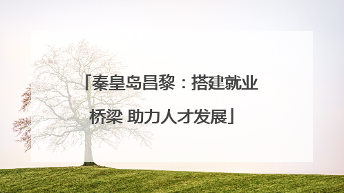 秦皇岛昌黎：搭建就业桥梁 助力人才发展