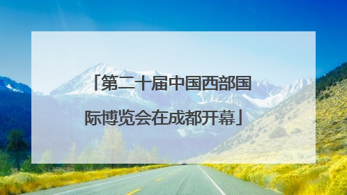 第二十届中国西部国际博览会在成都开幕