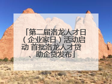 第二届洛龙人才日（企业家日）活动启动 首批洛龙人才贷、助企贷发布