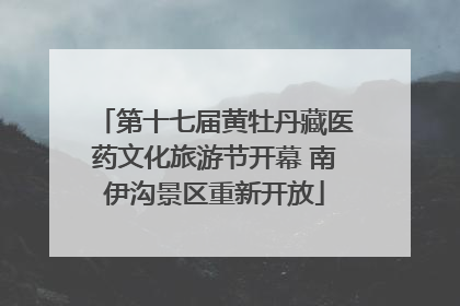 第十七届黄牡丹藏医药文化旅游节开幕 南伊沟景区重新开放