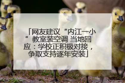 网友建议“内江一小”教室装空调 当地回应：学校正积极对接，争取支持逐年安装