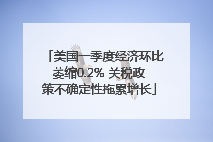 美国一季度经济环比萎缩0.2% 关税政策不确定性拖累增长