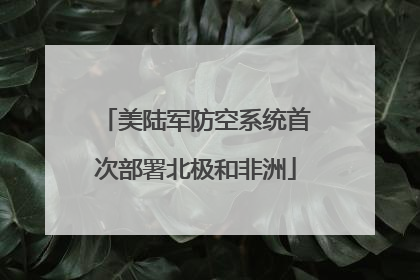 美陆军防空系统首次部署北极和非洲