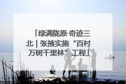 绿满陇原·奇迹三北｜张掖实施“百村万树千里林”工程