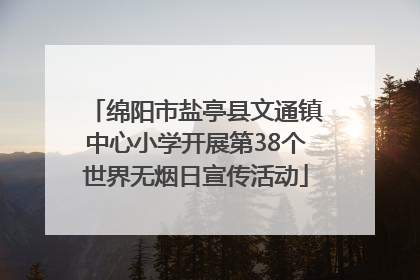 绵阳市盐亭县文通镇中心小学开展第38个世界无烟日宣传活动