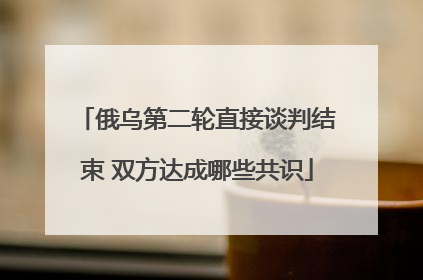 俄乌第二轮直接谈判结束 双方达成哪些共识