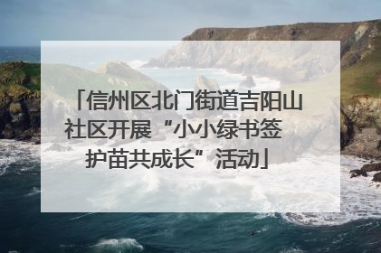 信州区北门街道吉阳山社区开展“小小绿书签 护苗共成长”活动