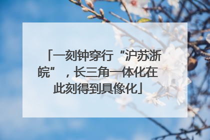 一刻钟穿行“沪苏浙皖”，长三角一体化在此刻得到具像化