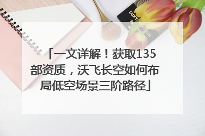一文详解！获取135部资质，沃飞长空如何布局低空场景三阶路径