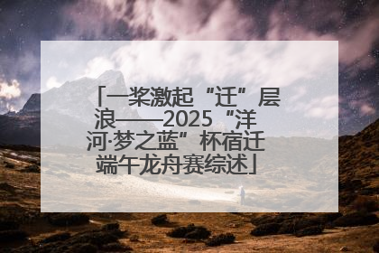 一桨激起“迁”层浪——2025“洋河·梦之蓝”杯宿迁端午龙舟赛综述