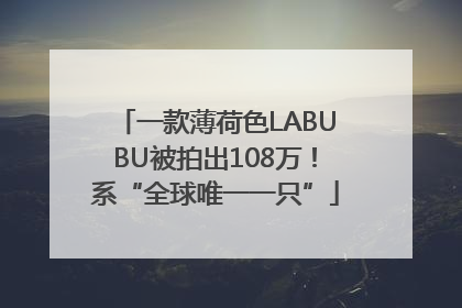 一款薄荷色LABUBU被拍出108万！系“全球唯一一只”