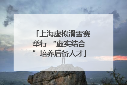 上海虚拟滑雪赛举行 “虚实结合”培养后备人才