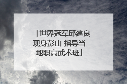 世界冠军邱建良现身彭山 指导当地职高武术班