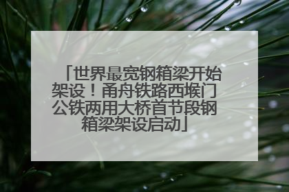 世界最宽钢箱梁开始架设！甬舟铁路西堠门公铁两用大桥首节段钢箱梁架设启动