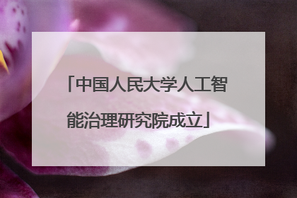 中国人民大学人工智能治理研究院成立