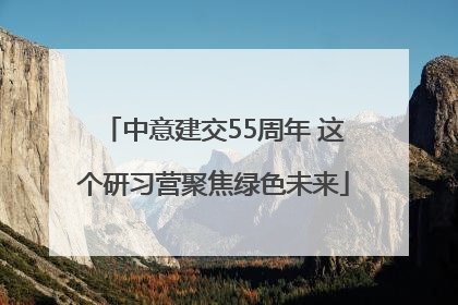 中意建交55周年 这个研习营聚焦绿色未来