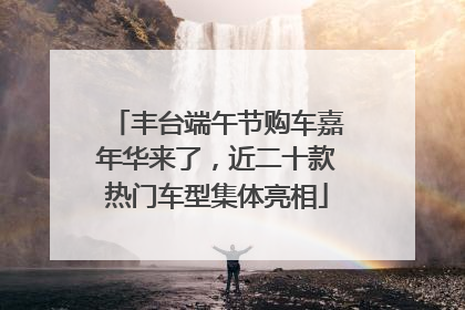 丰台端午节购车嘉年华来了，近二十款热门车型集体亮相