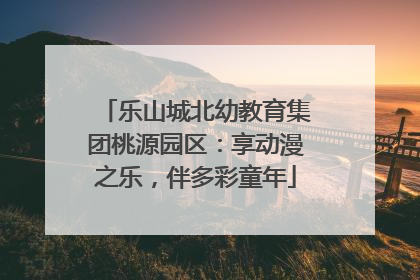 乐山城北幼教育集团桃源园区：享动漫之乐，伴多彩童年