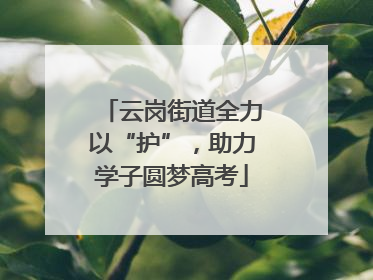云岗街道全力以“护”，助力学子圆梦高考