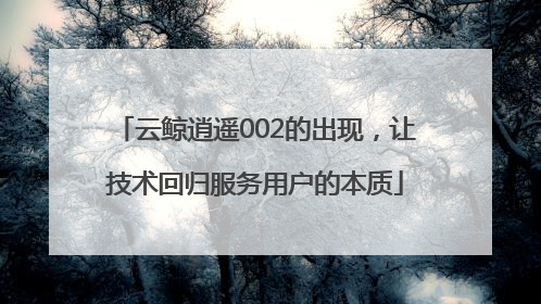 云鲸逍遥002的出现，让技术回归服务用户的本质