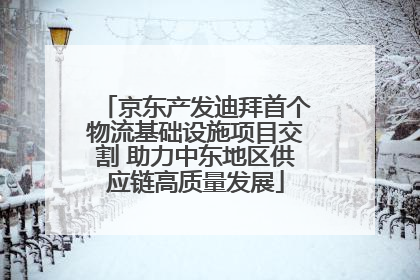 京东产发迪拜首个物流基础设施项目交割 助力中东地区供应链高质量发展