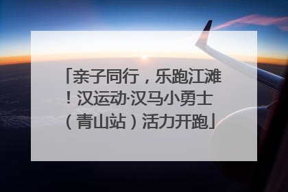 亲子同行，乐跑江滩！汉运动·汉马小勇士（青山站）活力开跑