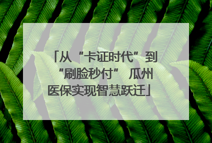 从“卡证时代”到“刷脸秒付” 瓜州医保实现智慧跃迁