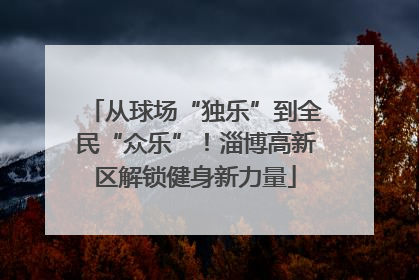 从球场“独乐”到全民“众乐”！淄博高新区解锁健身新力量