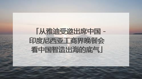 从雅迪受邀出席中国－印度尼西亚工商界晚餐会看中国智造出海的底气