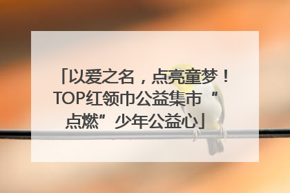 以爱之名，点亮童梦！TOP红领巾公益集市“点燃”少年公益心