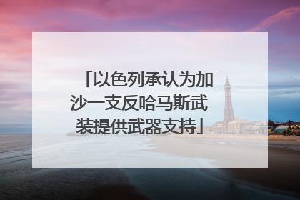 以色列承认为加沙一支反哈马斯武装提供武器支持