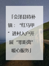 会泽县待补镇：“红马甲”进村入户开展“零距离”暖心服务