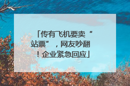 传有飞机要卖“站票”，网友吵翻！企业紧急回应