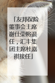 友邦保险董事会主席谢仕荣将退任，汇丰集团主席杜嘉祺接任