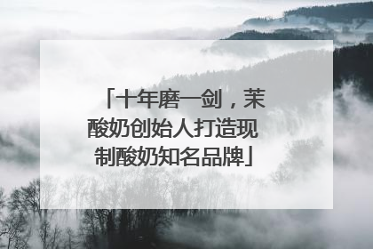 十年磨一剑，茉酸奶创始人打造现制酸奶知名品牌